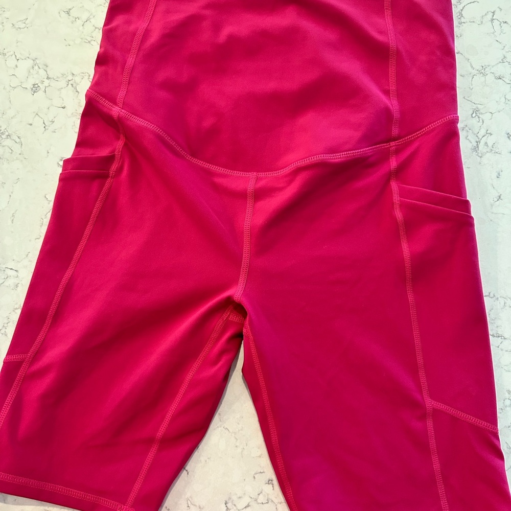 Fabletics Hot Pink Bike Shorts Maternity